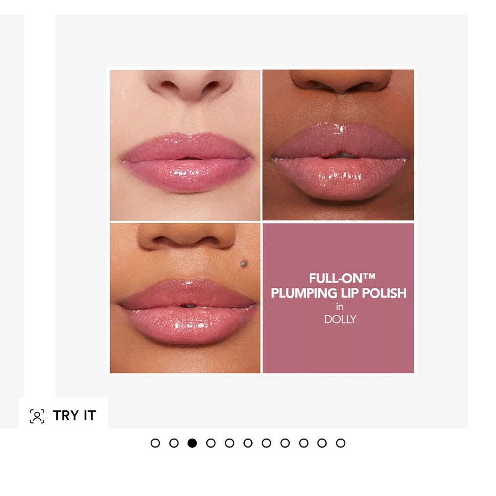 NWT! Buxom Dolly Full-On Plumping Lip Polish, Tinted Lip Plumper Gloss